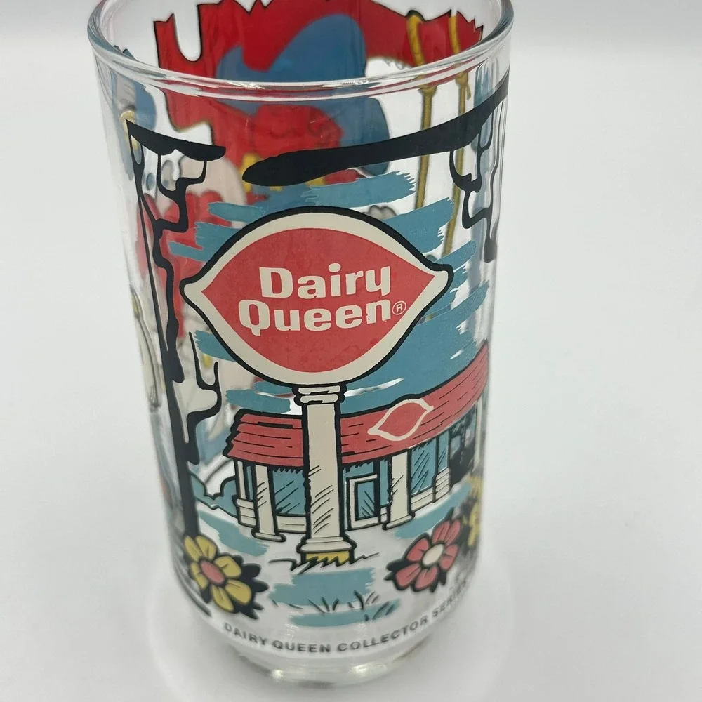 Vintage Dairy Queen Kids Collector Series 1976 Drinking Glass‎ DQ Promo Cartoon